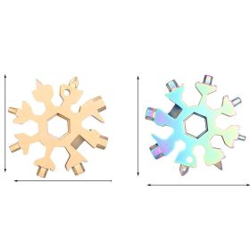 Snow 18 In One Multi-Function Tool Card Combination (Option: 2pcs-Gold Rinbow)