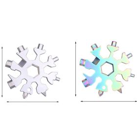 Snow 18 In One Multi-Function Tool Card Combination (Option: 2pcs-Sliver Rinbow)