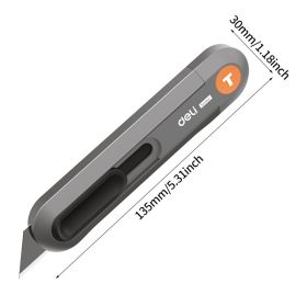 Box Cutter Retractable Heavy Duty Utility Knife, Ergonomic Razor Knife, Box Cutters For Warehouse, Office (Color: Orange)